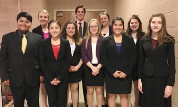 Speech Team tie for first place