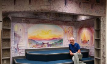 Scottish artist creates fantasy mural at the library