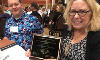 Joyce McCarthy is recognized for her  contributions to Adrian High School and SWMN