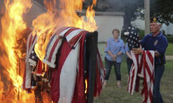 Flag retirement ceremony held in Brewster